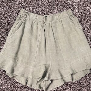 High Waist Light Gray Women's Shorts